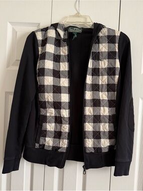 Ralph Lauren Lauren Active Black and White Quilted Top